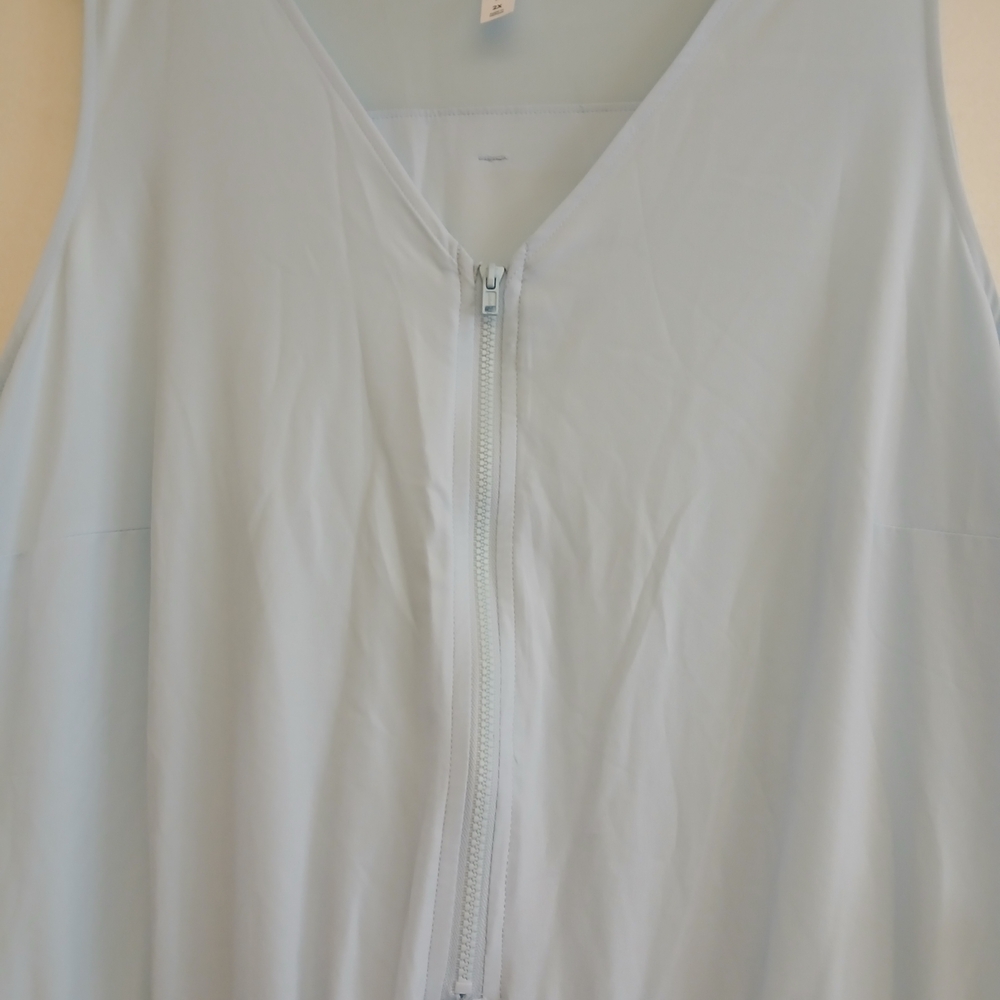 Stylus Bike Short Sleeveless A-Line Dress Plus Size 2X Color Blue Freeze New $20 - Picture 13 of 15